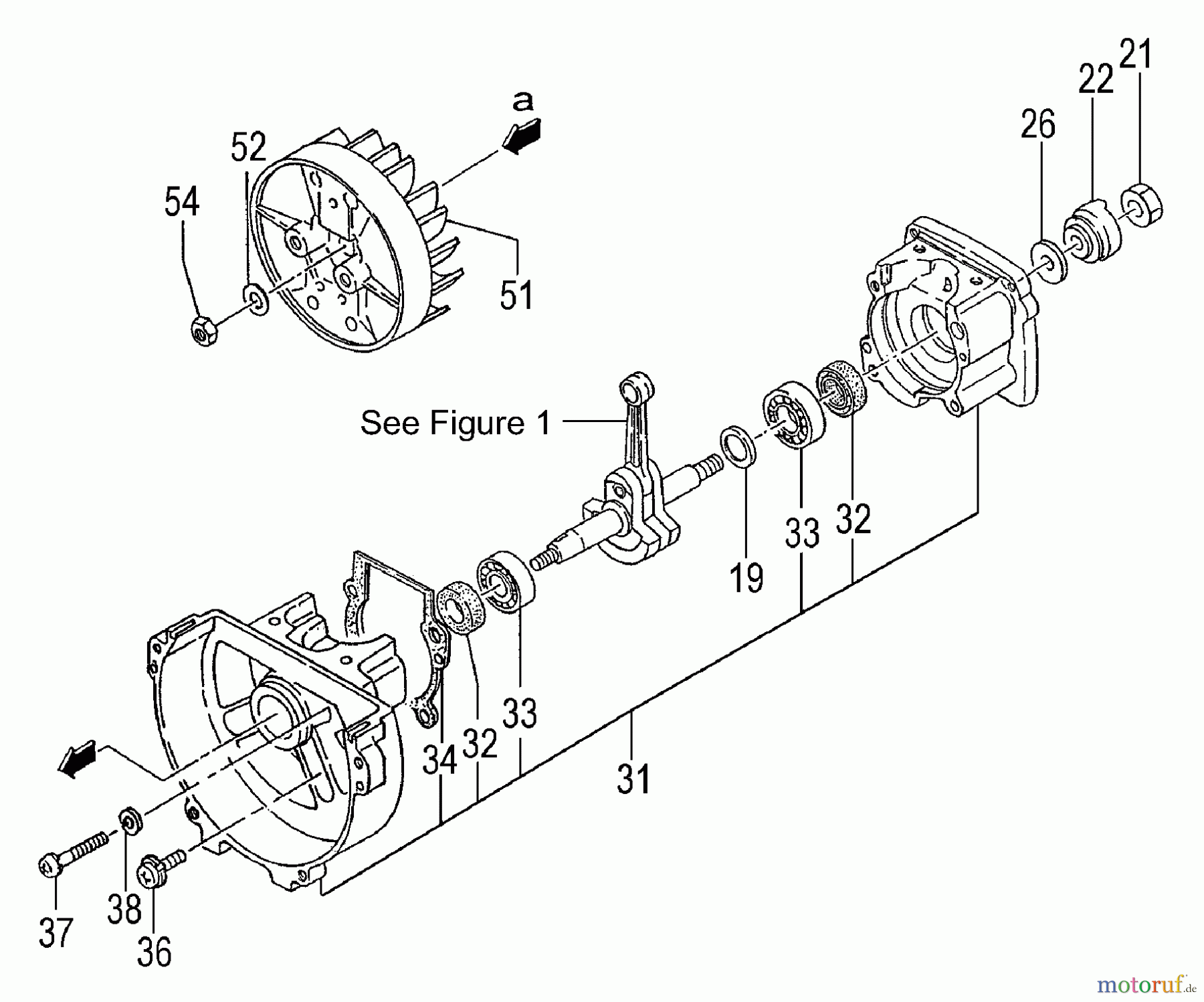  Tanaka Hochentaster DR-270PN - Tanaka Extended Reach Pole Saw Engine/Crankcase, Flywheel