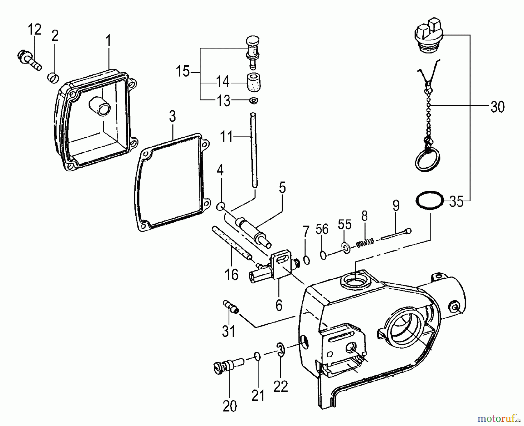 Tanaka Hochentaster DR-270PN - Tanaka Extended Reach Pole Saw Gear Case, Oil Pump