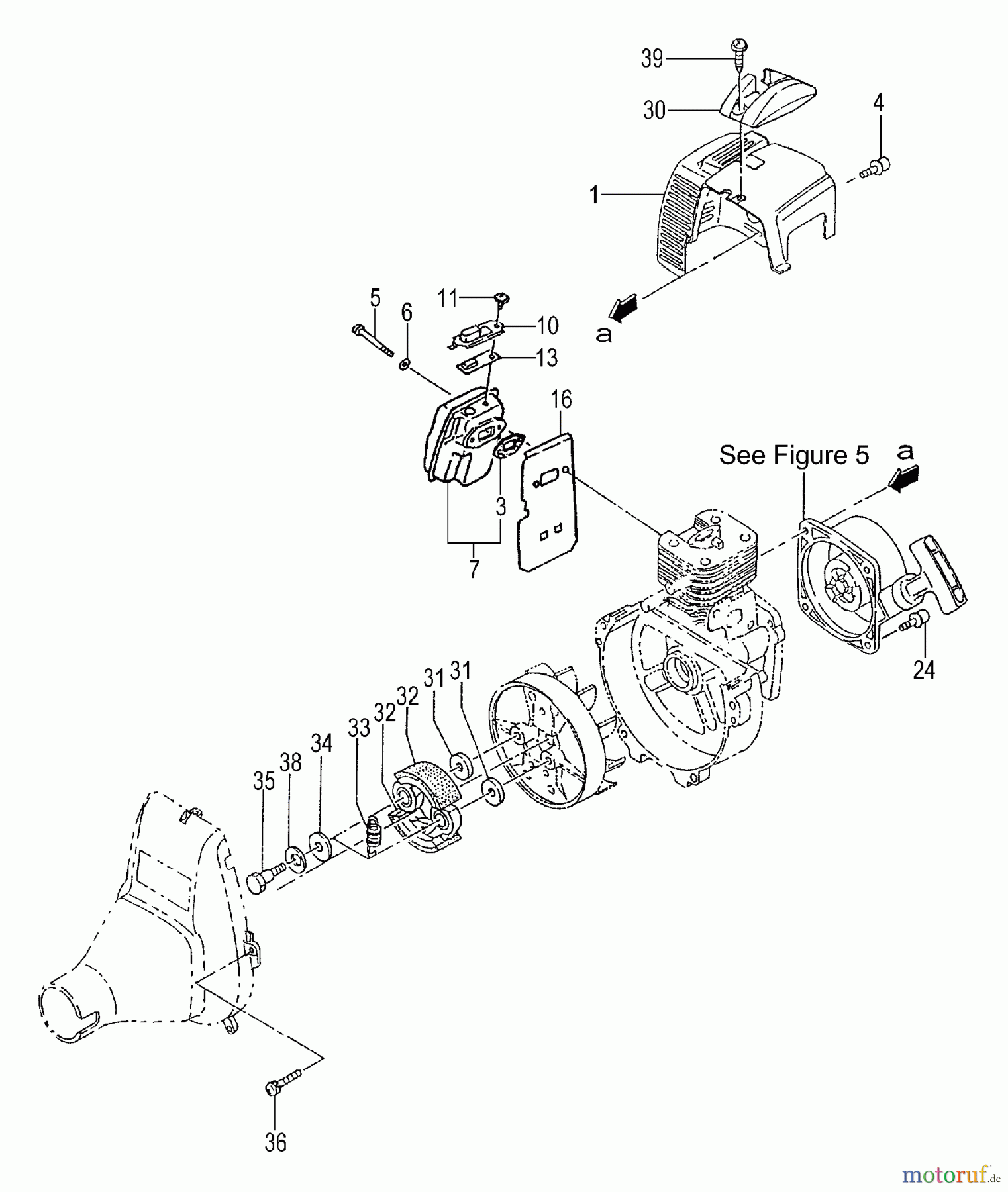  Tanaka Hochentaster DR-270PN - Tanaka Extended Reach Pole Saw Muffler, Clutch, Cover