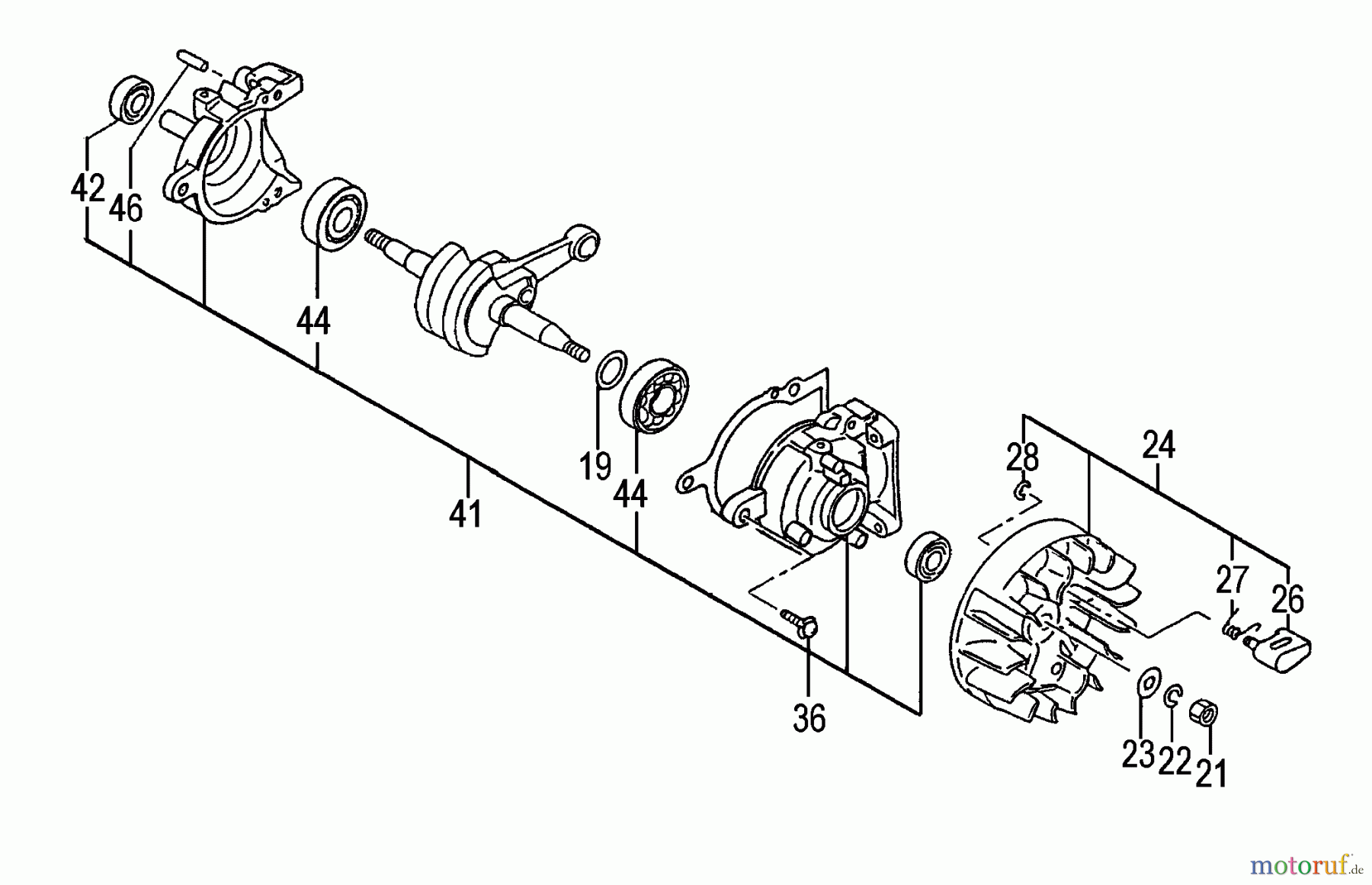  Tanaka Hochentaster TCS-3401S - Tanaka Professional Pruning Saw Flywheel, Starter Pawls, Crankcase