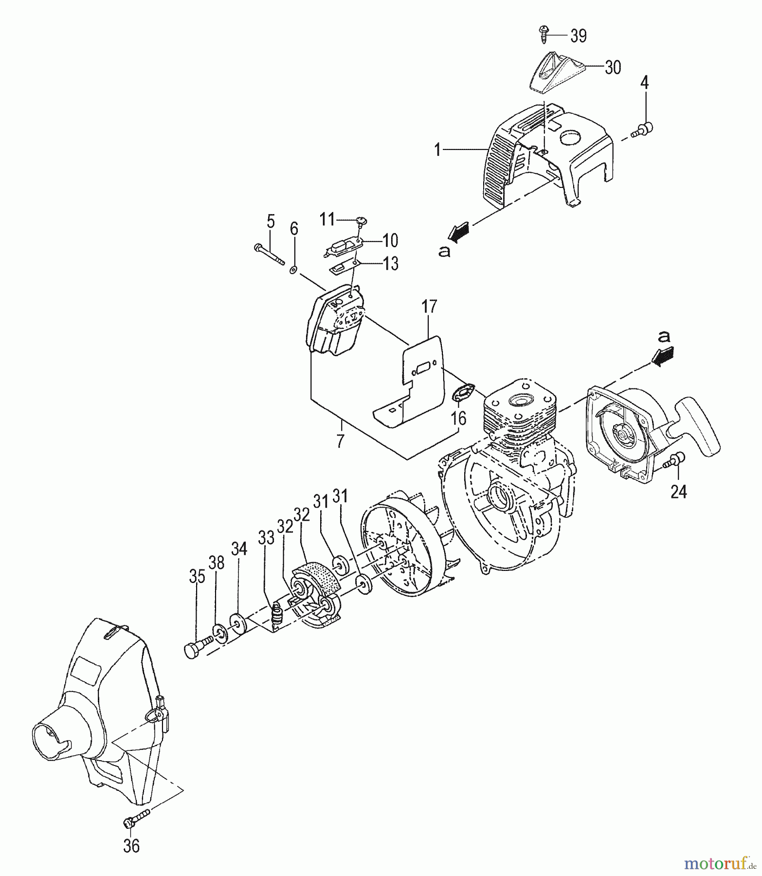 Tanaka Hochentaster TPS-250PN - Tanaka Extended Reach Pole Saw Clutch, Muffler, Engine Cover