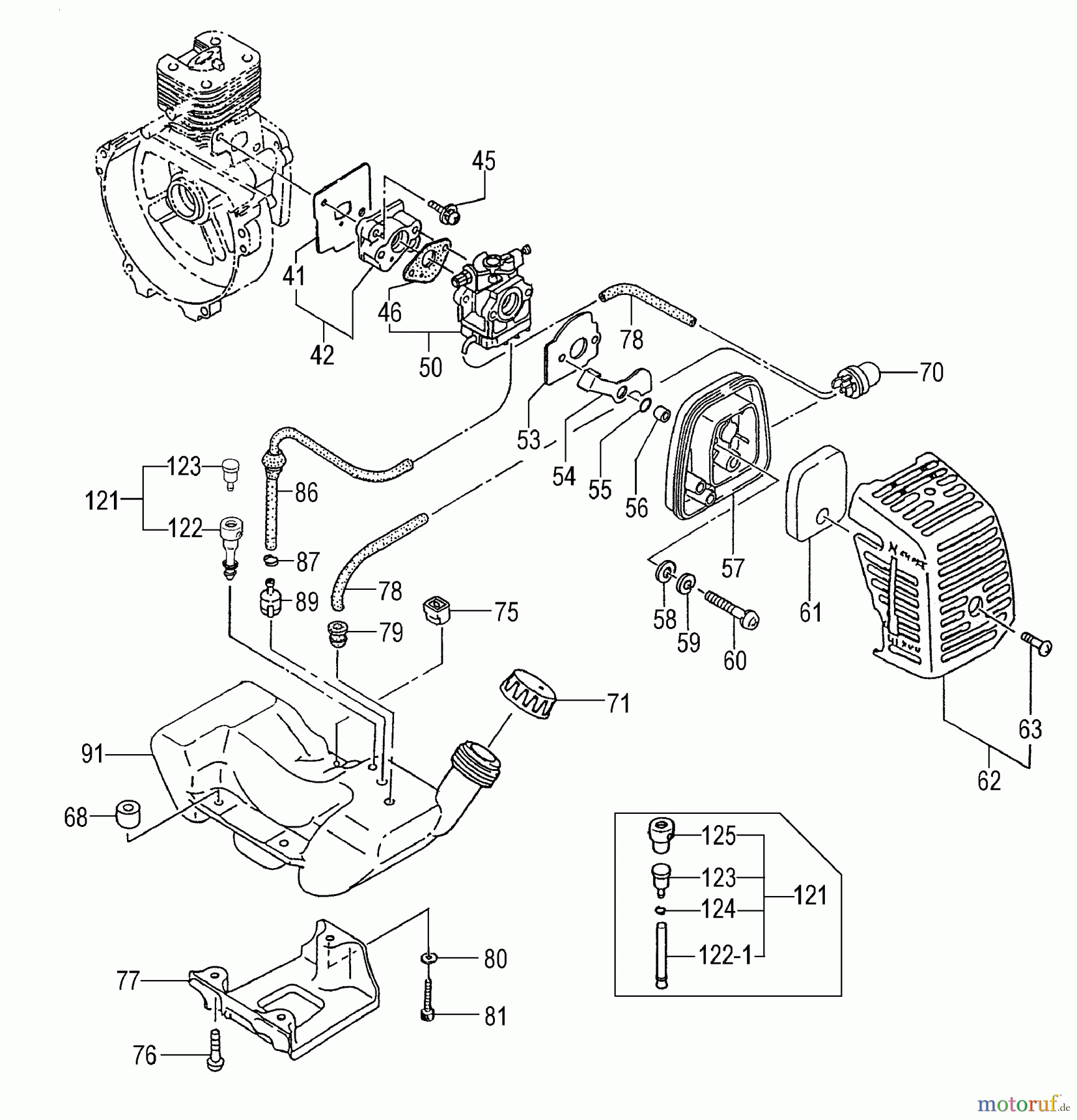 Tanaka Hochentaster TPS-270PF - Tanaka Extended Reach Pole Saw Fuel System, Air Cleaner Cover