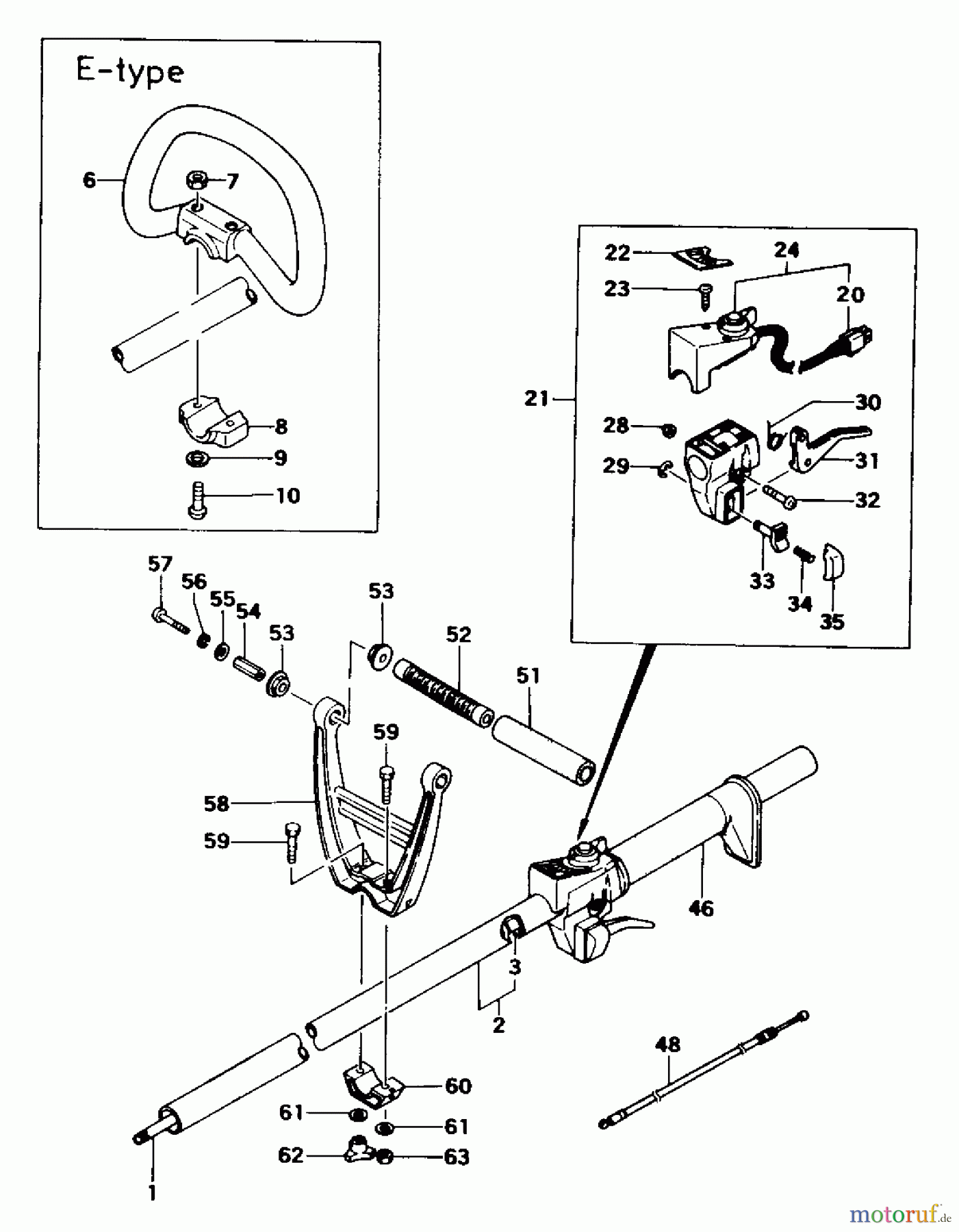 Tanaka Trimmer, Motorsensen AST-7000 - Tanaka AutoStart Brush Cutter Handle