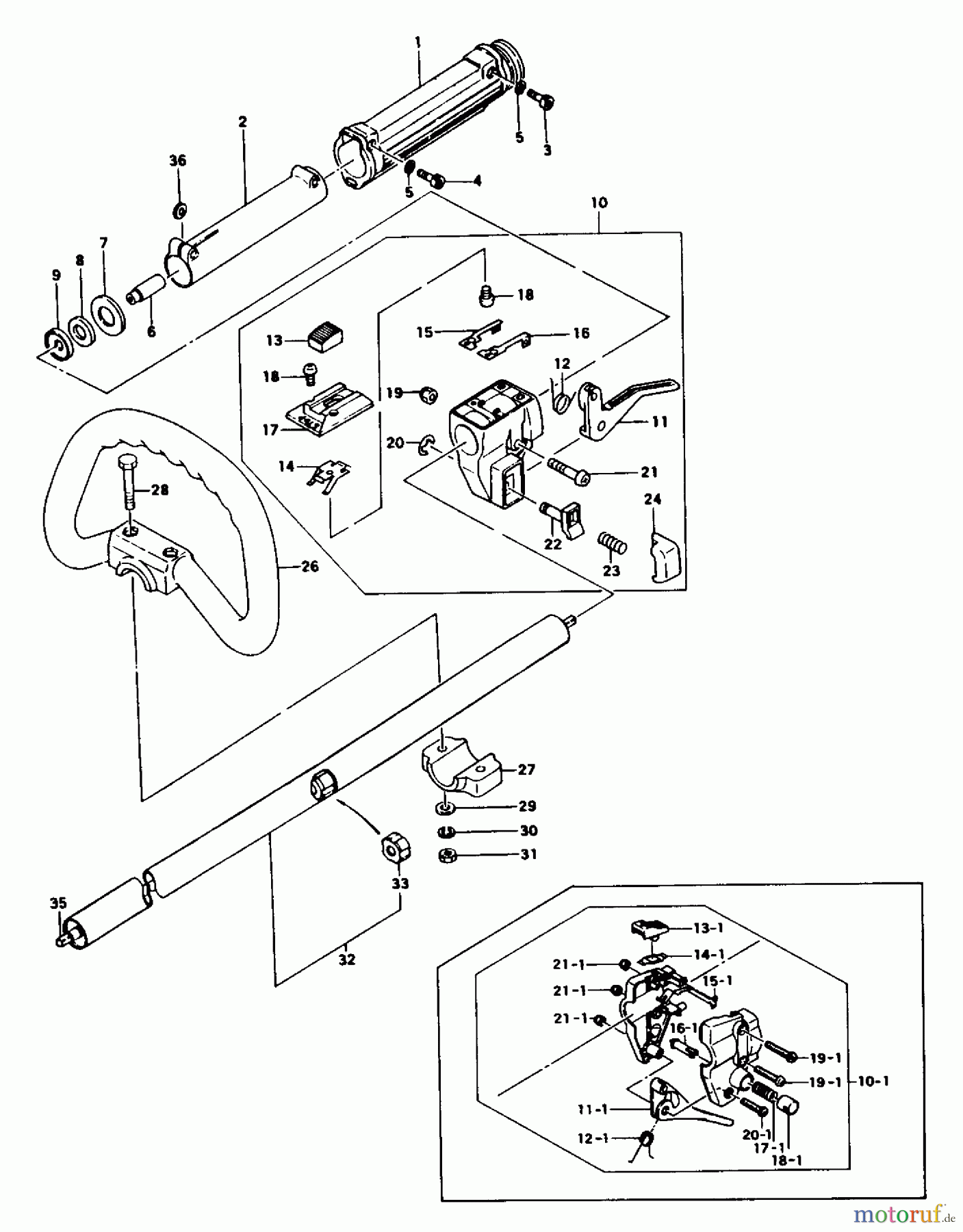 Tanaka Trimmer, Motorsensen SUM-321 - Tanaka Backpack Brush Cutter Handle