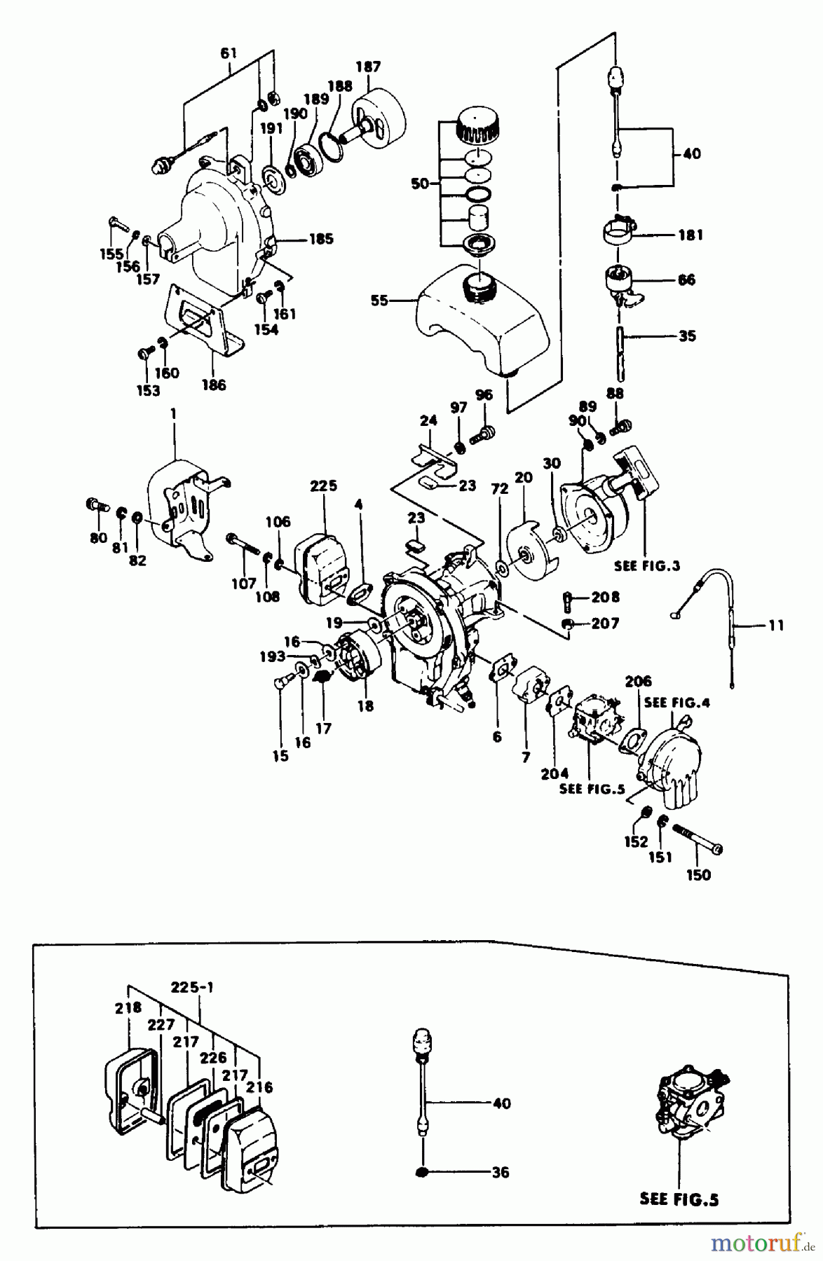 Tanaka Trimmer, Motorsensen TBC-162 - Tanaka Trimmer / Brush Cutter Engine Components