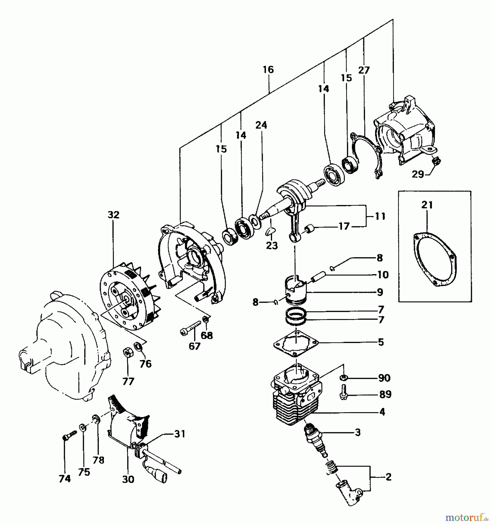 Tanaka Trimmer, Motorsensen TBC-202 - Tanaka Trimmer / Brush Cutter Engine