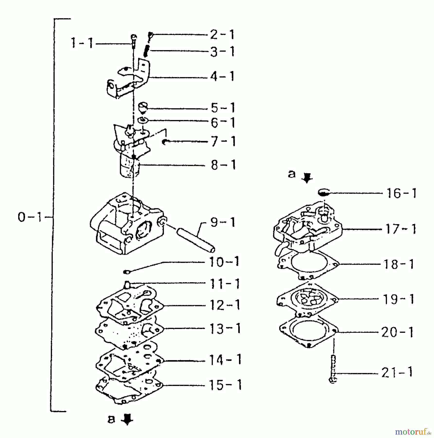 Tanaka Trimmer, Motorsensen TBC-220 - Tanaka Grass Trimmer / Brush Cutter Carburetor (Units Prior To SN J068351)