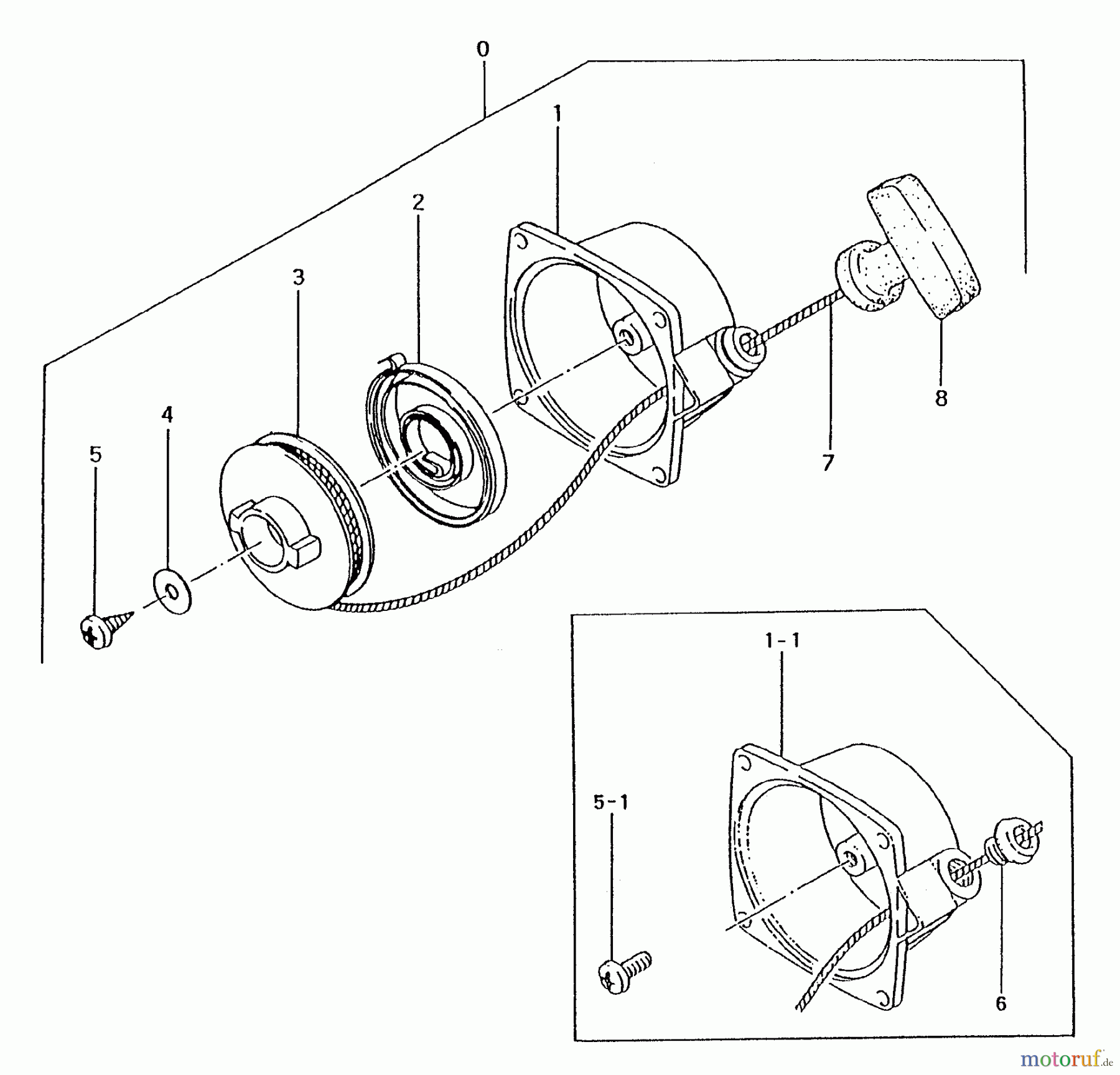 Tanaka Trimmer, Motorsensen TBC-220 - Tanaka Grass Trimmer / Brush Cutter Recoil Starter Assembly