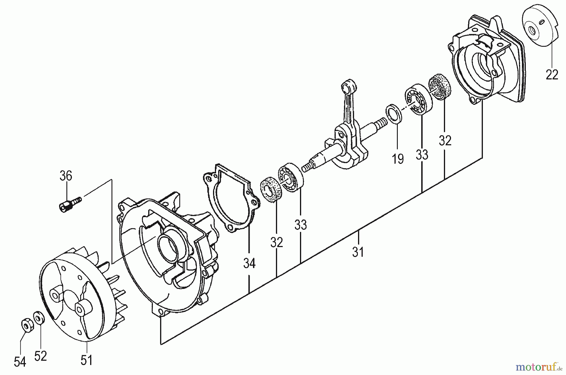Tanaka Trimmer, Motorsensen TBC-225 - Tanaka Grass Trimmer Cranckase & Flywheel