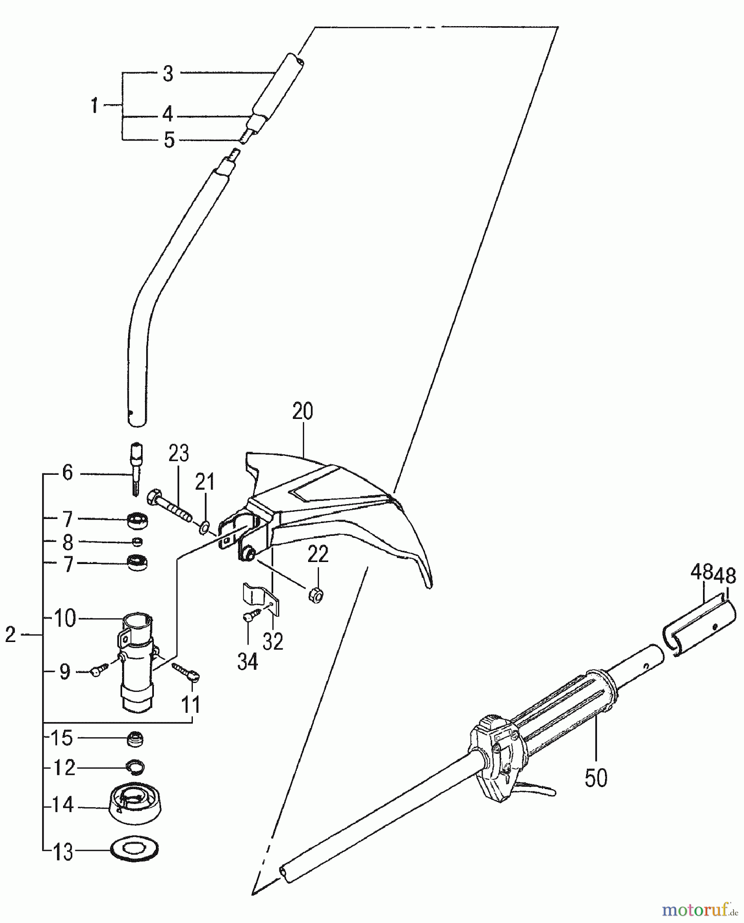 Tanaka Trimmer, Motorsensen TBC-225C - Tanaka Grass Trimmer Drive Shaft & Safety Guard