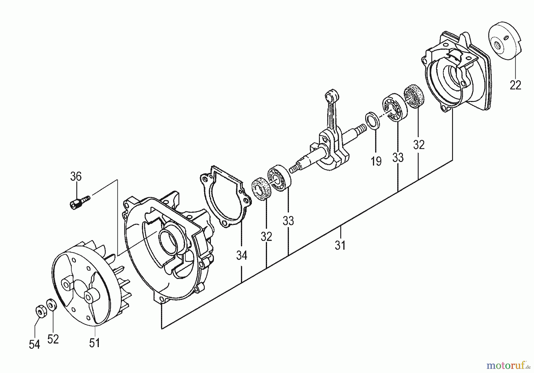 Tanaka Trimmer, Motorsensen TBC-230 - Tanaka Grass Trimmer Crankcase, Flywheel, Pulley