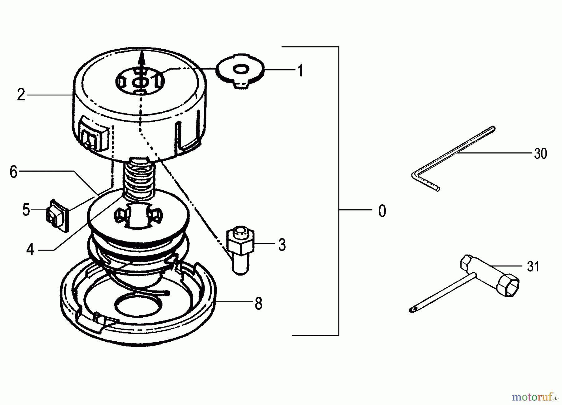 Tanaka Trimmer, Motorsensen TBC-230B - Tanaka Grass Trimmer Cutting Head & Tools ~B001001