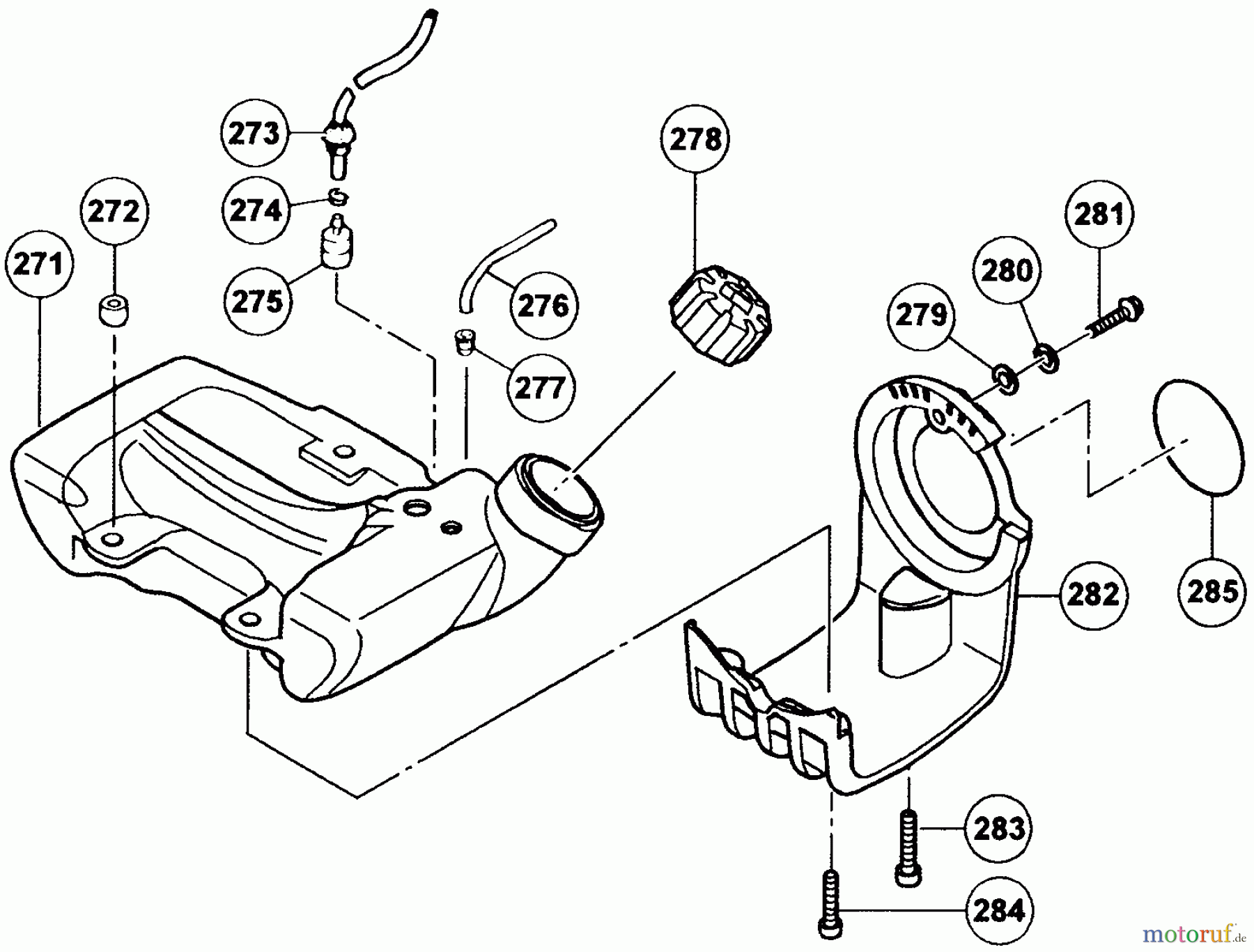 Tanaka Trimmer, Motorsensen TBC-240PF - Tanaka Grass Trimmer Fuel Tank