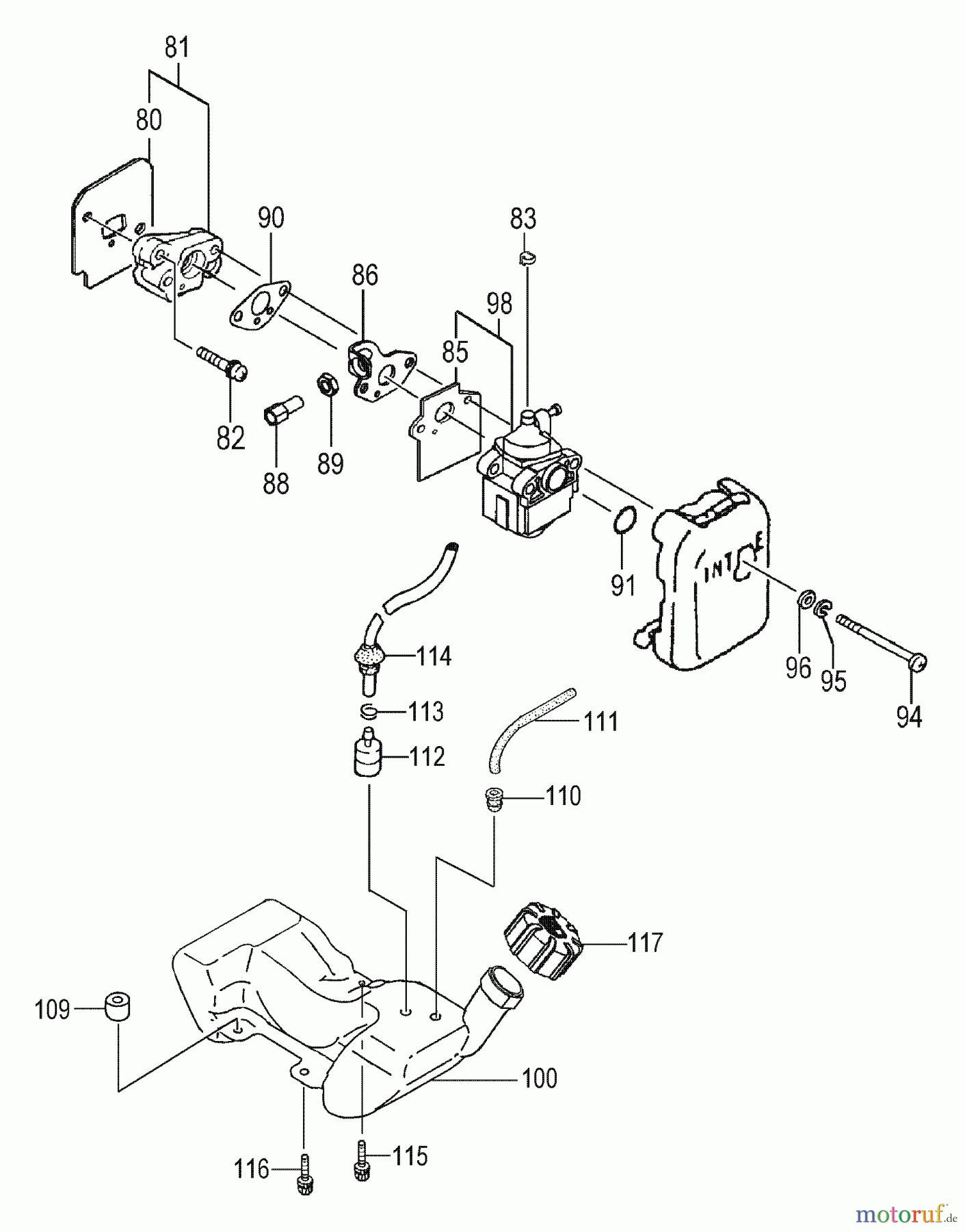 Tanaka Trimmer, Motorsensen TBC-245PF - Tanaka Grass Trimmer Fuel System