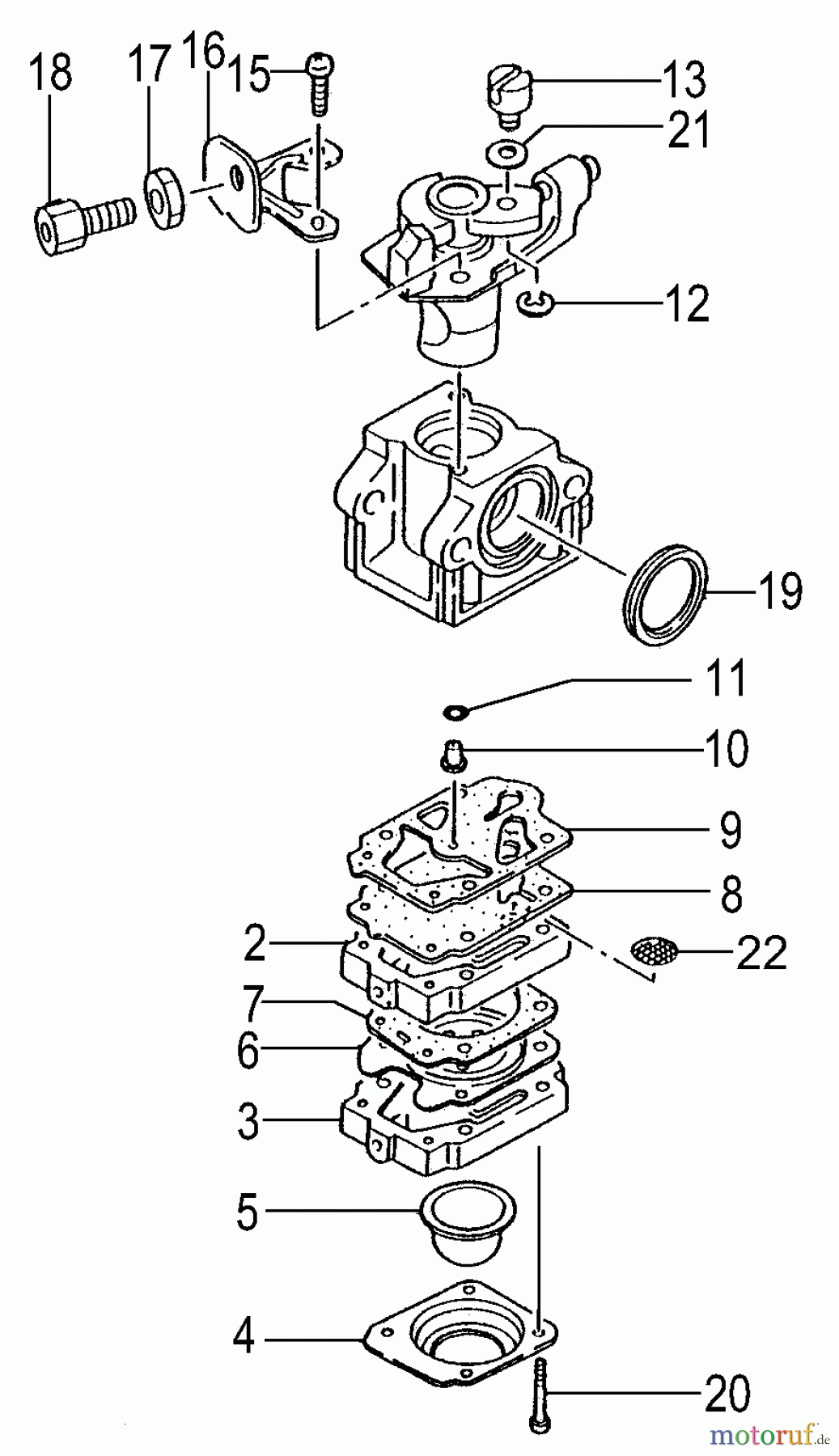 Tanaka Trimmer, Motorsensen TBC-2501 - Tanaka Grass Trimmer Carburetor