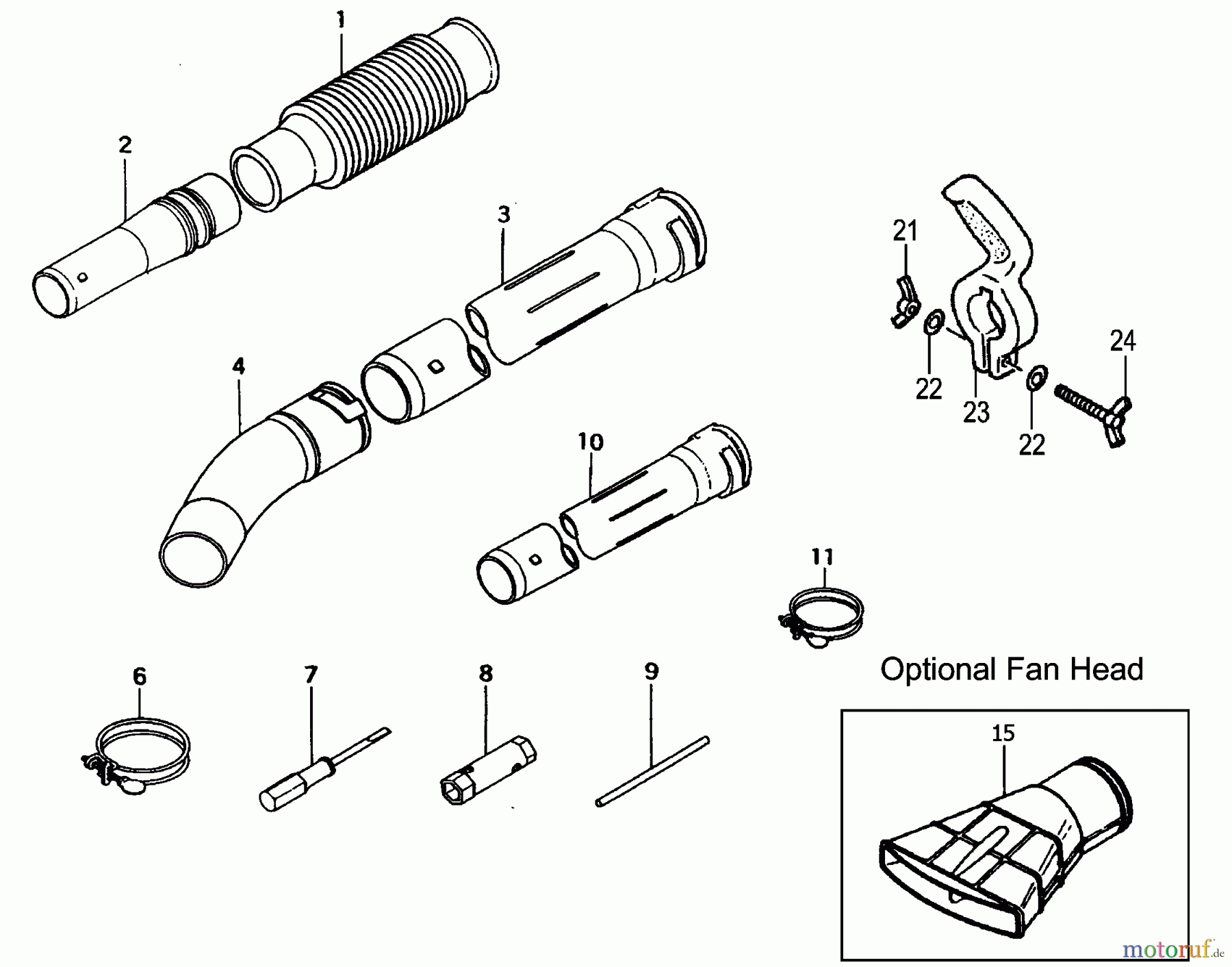 Tanaka Blasgeräte, Sauger, Häcksler, Mulchgeräte TBL-505 - Tanaka Backpack Blower Tools & Optional Parts