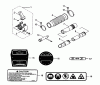 Tanaka TBL-7600 - Backpack Blower Ersatzteile Handle, Decals & Tools