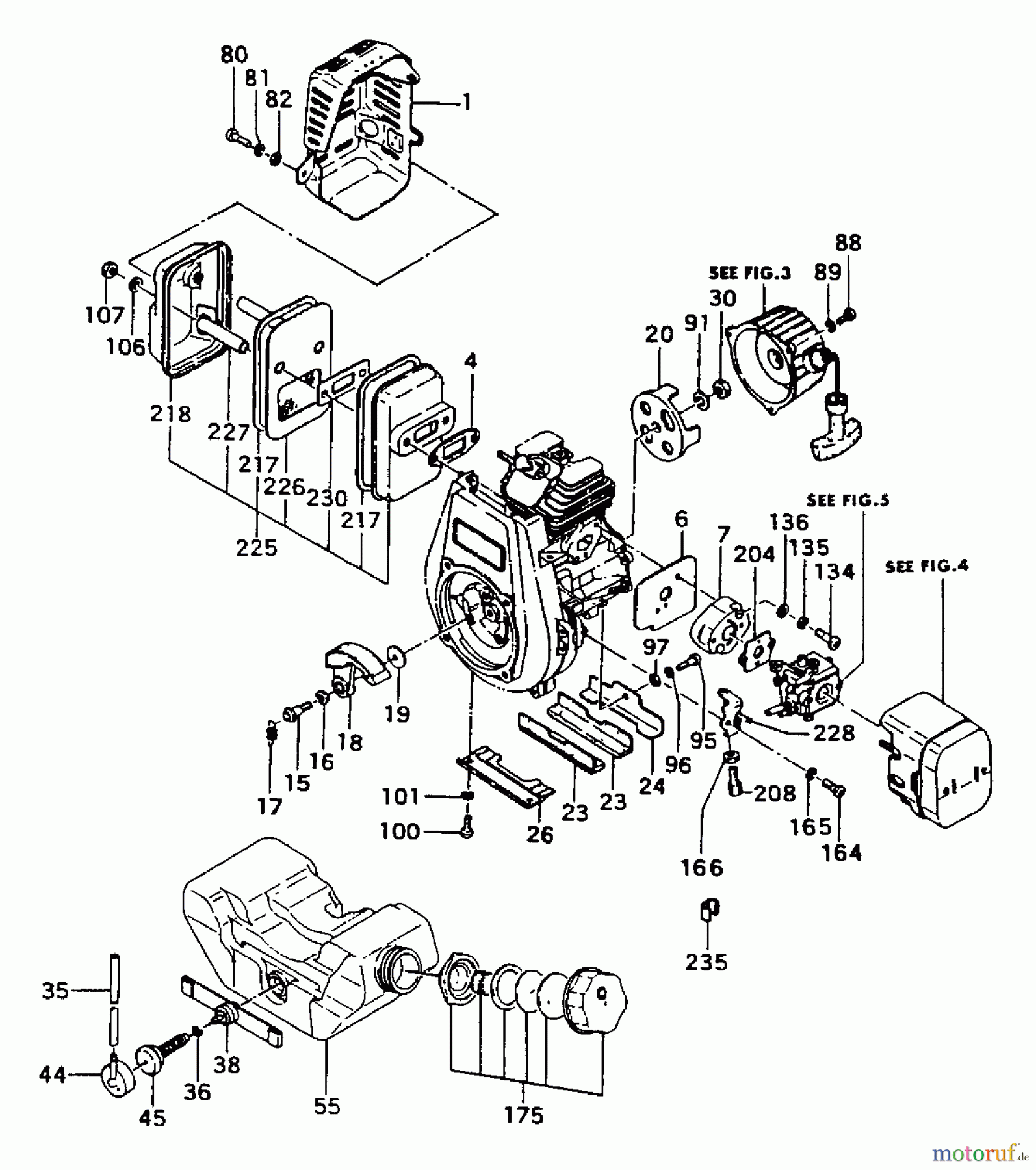 Tanaka Trimmer, Motorsensen TBC-322 - Tanaka Brush Cutter Engine Components