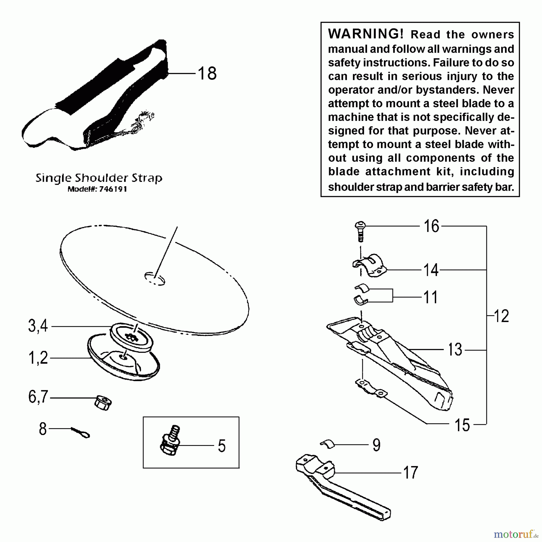 Tanaka Trimmer, Motorsensen TBC-340 - Tanaka Grass Trimmer / Brush Cutter Blade Kit