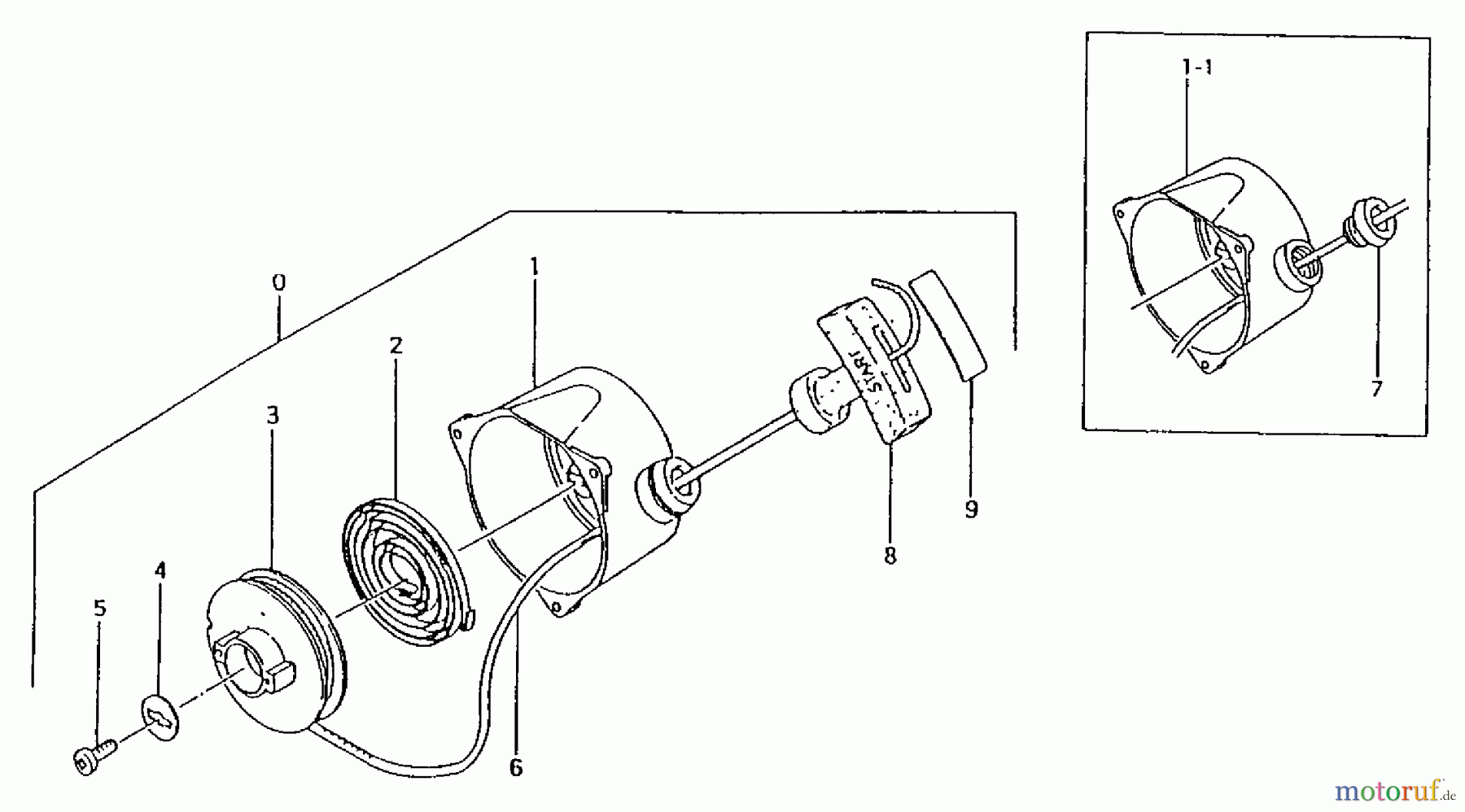 Tanaka Trimmer, Motorsensen TBC-355DH - Tanaka Brush Cutter Recoil Starter