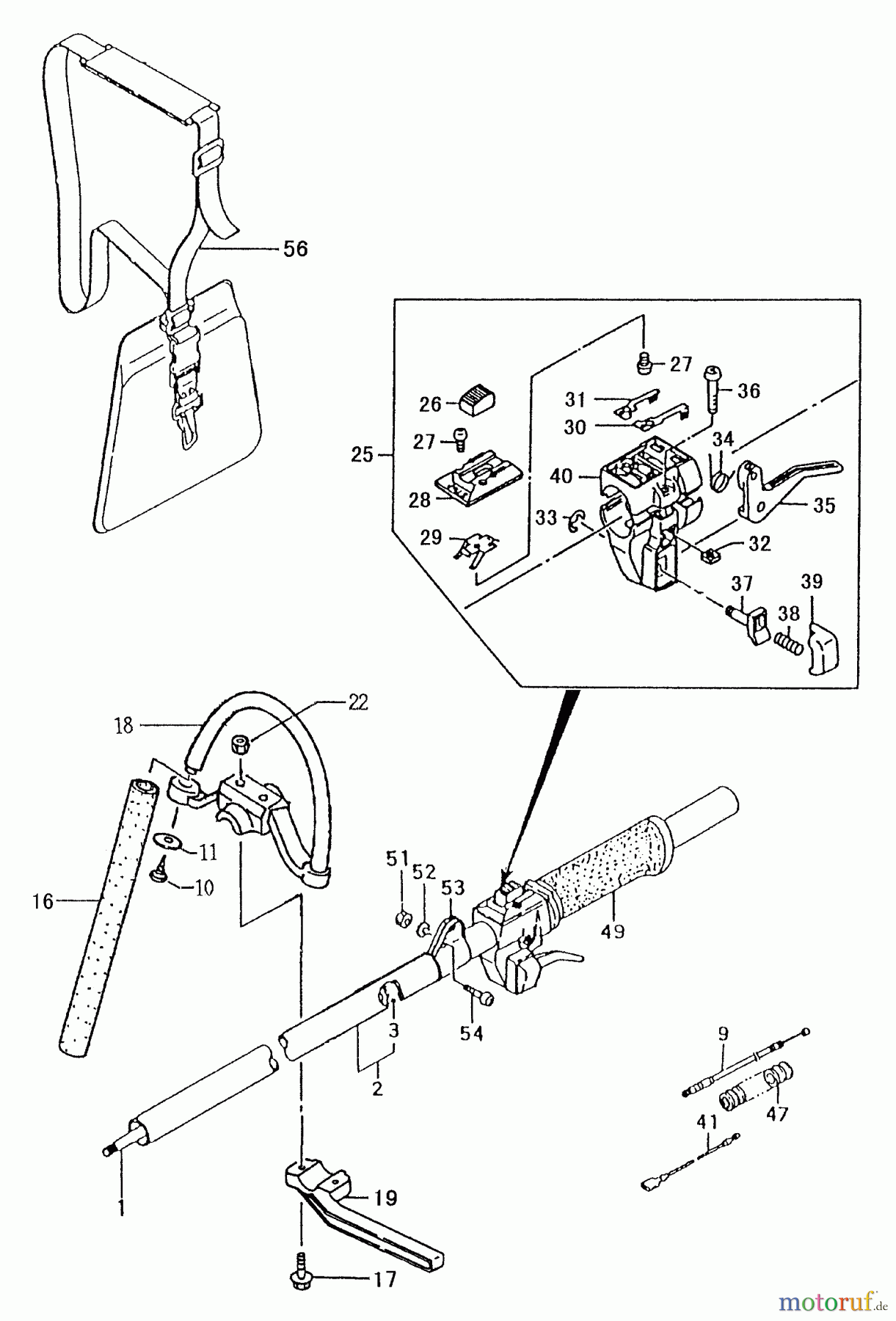  Tanaka Trimmer, Motorsensen TBC-420PF - Tanaka Trimmer / Brush Cutter Throttle Lever, Handle, Drive Shaft