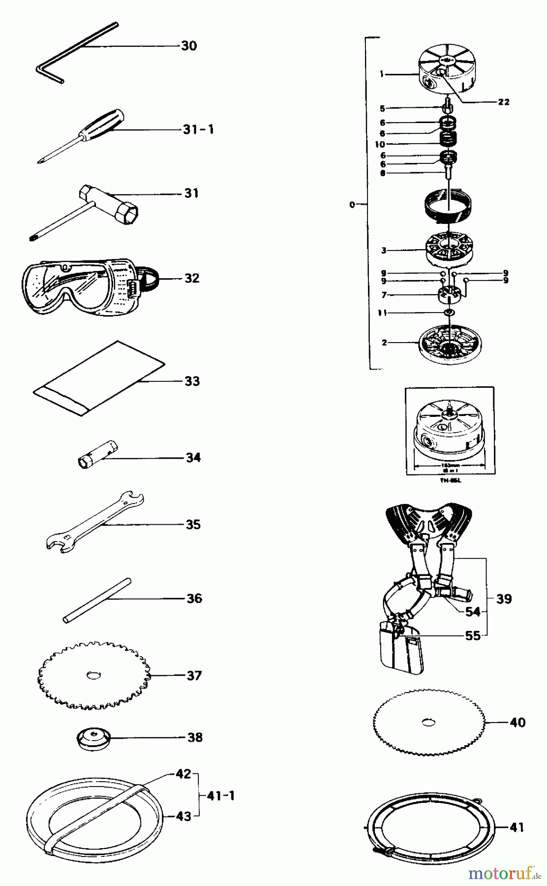Tanaka Trimmer, Motorsensen TBC-425 - Tanaka Brush Cutter Tools & Nylon Head