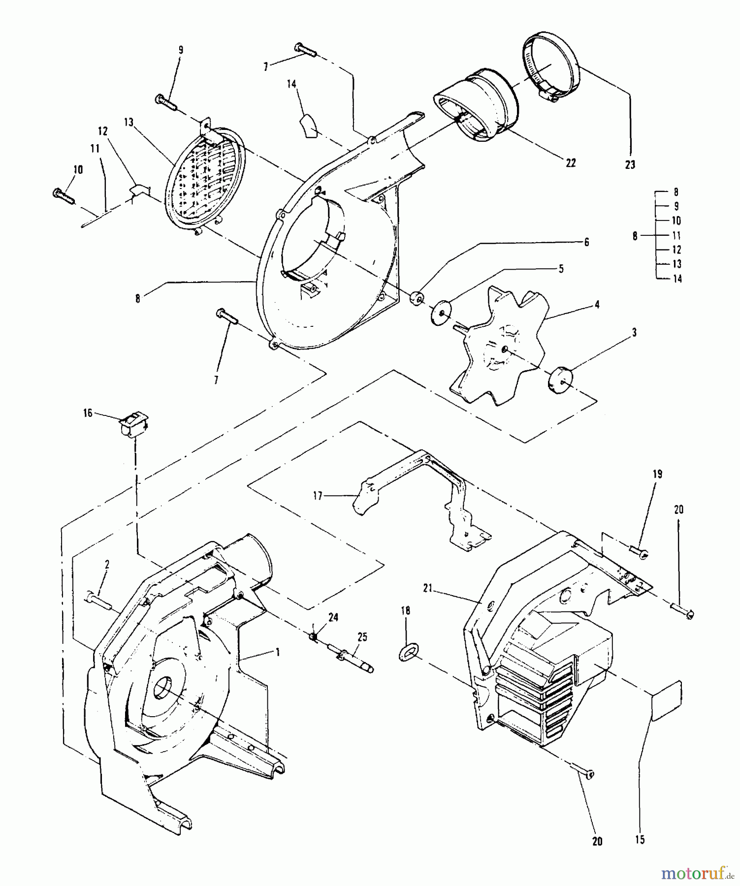 Tanaka Blasgeräte, Sauger, Häcksler, Mulchgeräte THB-2100 - Tanaka Blower/Vac General Assembly