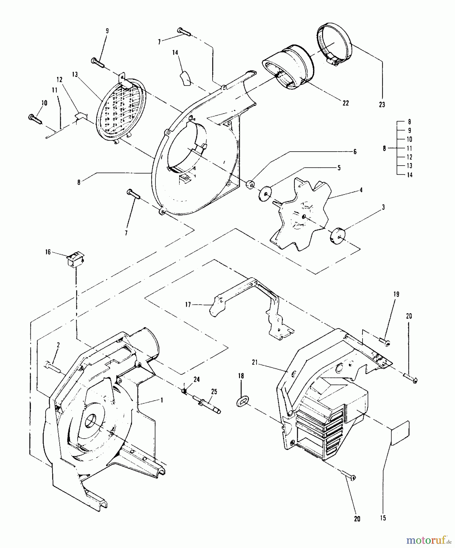 Tanaka Blasgeräte, Sauger, Häcksler, Mulchgeräte THB-2400 - Tanaka Blower/Vac General Assembly
