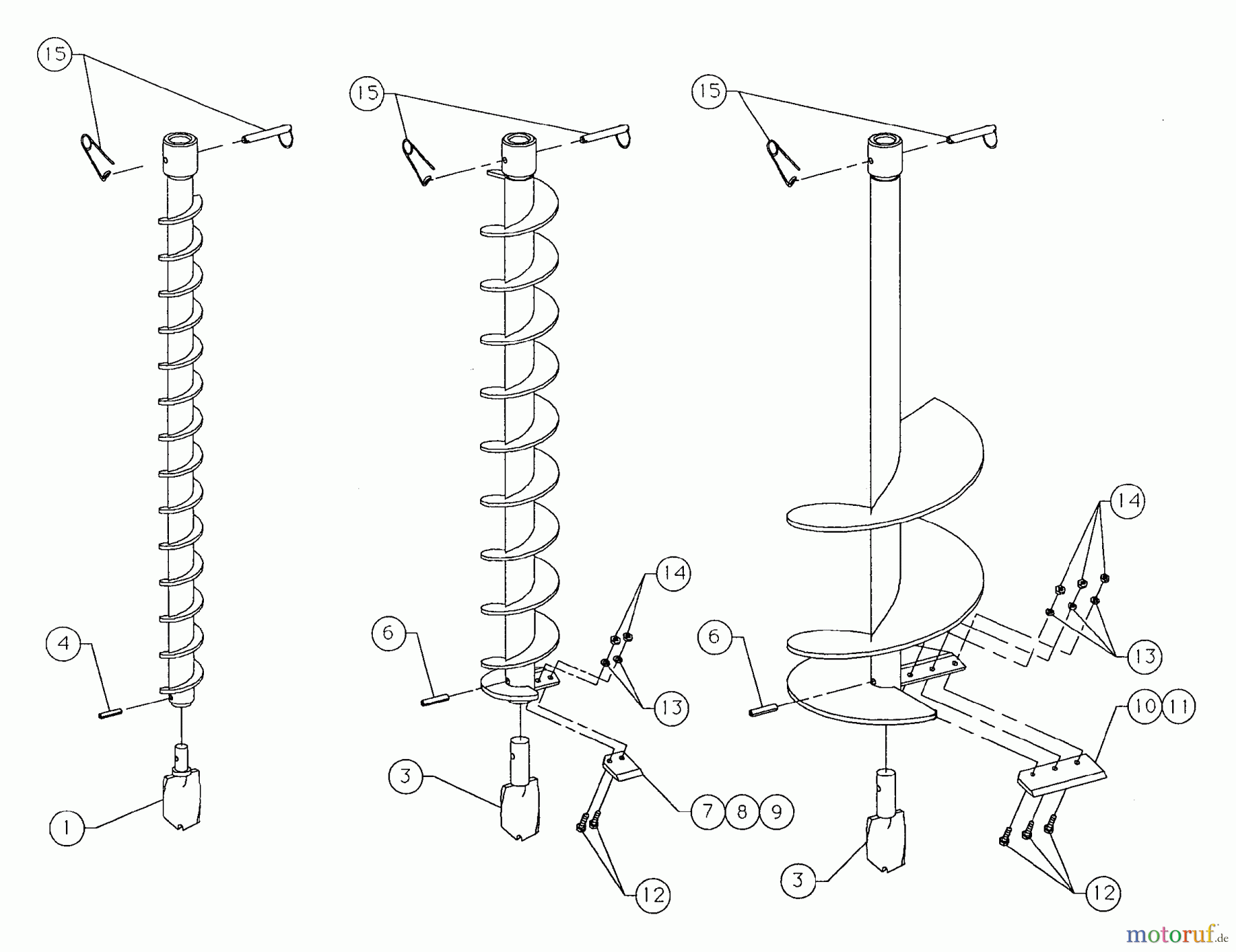 Tanaka Erdbohrer Earth - Tanaka Standard Earth Auger Bits Earth Bits 2 inch. Thru 12 inch.