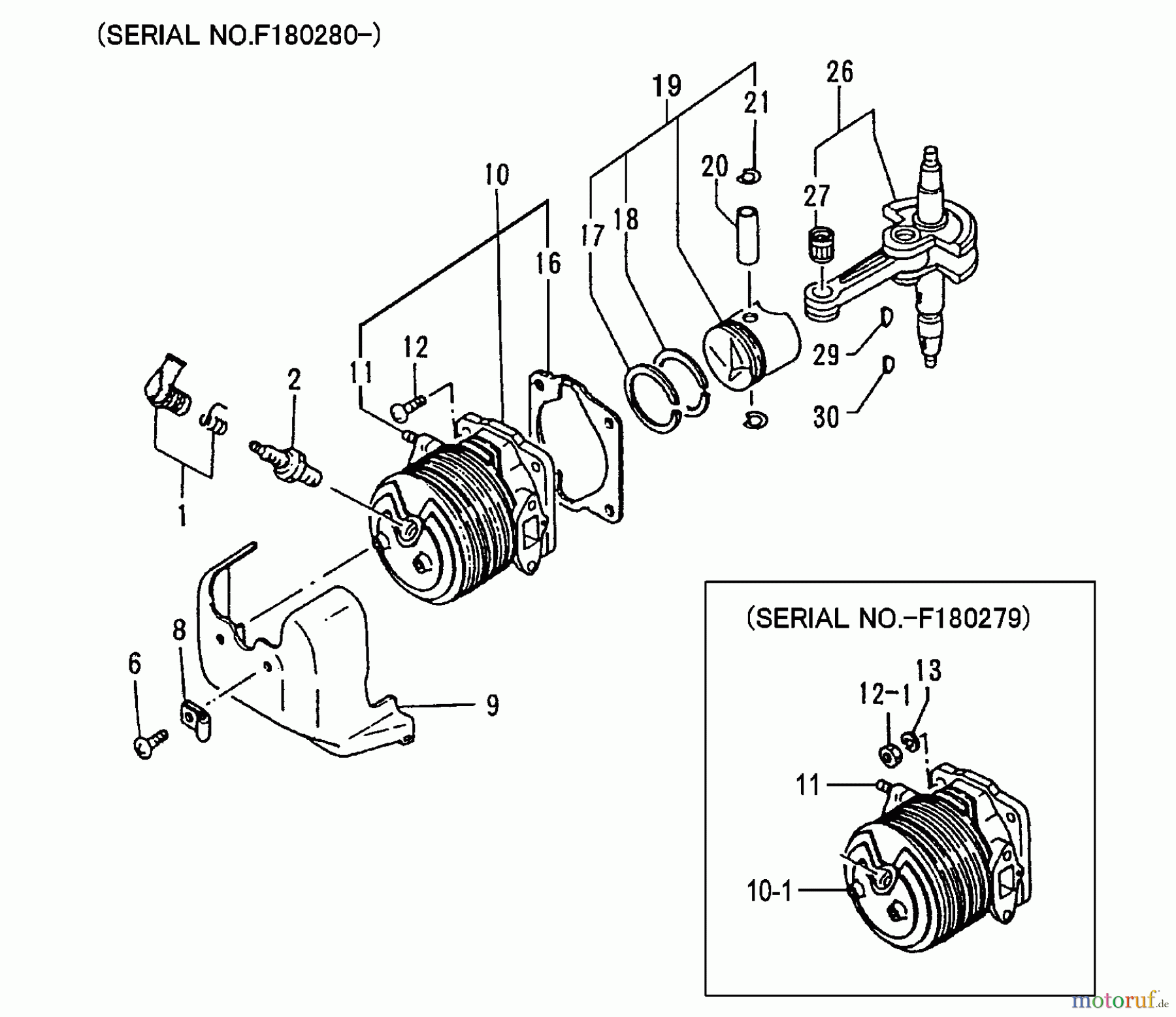 Tanaka Erdbohrer TEA-500 - Tanaka Power Auger Cylinder, Piston And Crankshaft