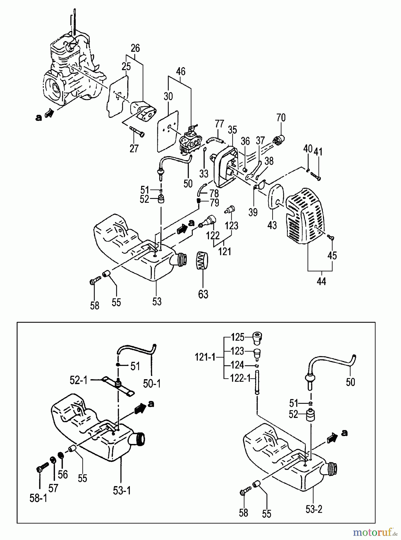 Tanaka Erdbohrer TED-210 - Tanaka Gas Drill Fuel System