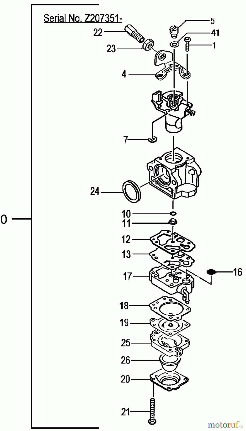 Tanaka Erdbohrer TED-262HS - Tanaka High Speed Concrete Coring Drill Carburetor (Units after S/N Z207351)