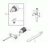 Tanaka TED-262R - Engine Drill W/Reverse Ersatzteile Chuck, Key, Adapter, Tools
