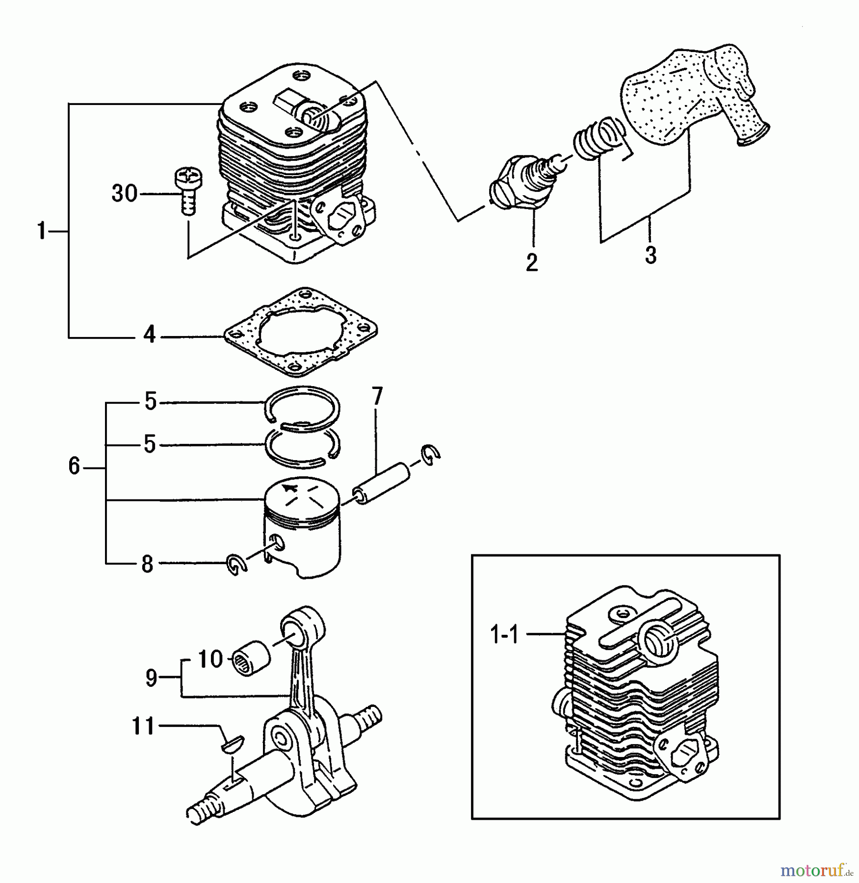 Tanaka Erdbohrer TED-262R - Tanaka Engine Drill W/Reverse Cylinder, Piston, Crankshaft