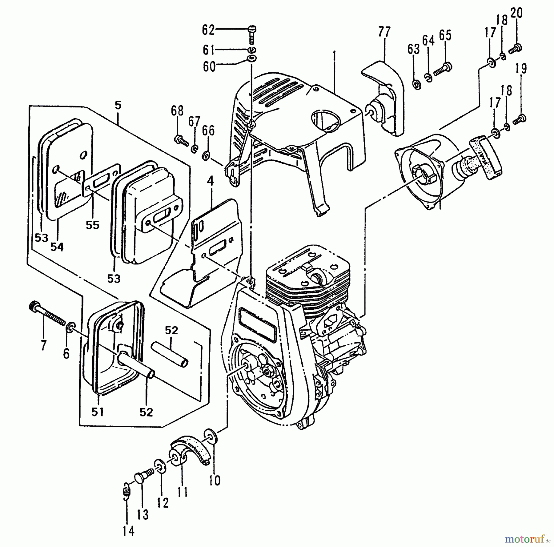 Tanaka Erdbohrer TIA-340 - Tanaka Power Auger Muffler, Clutch