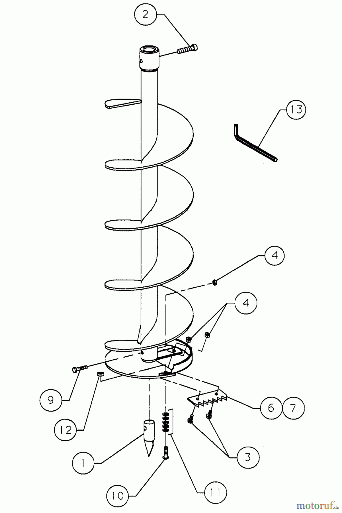 Tanaka Erdbohrer TIA-350S - Tanaka One Man Earth Auger Ice Bits 6