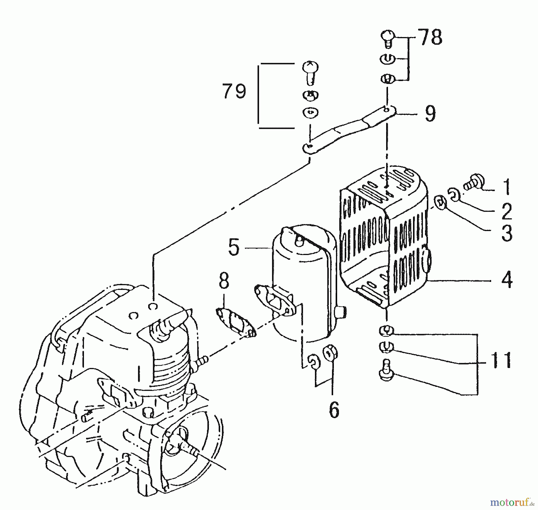 Tanaka Kantenschneider TLE-550 - Tanaka Walk-Behind Edger Muffler, Exhaust System