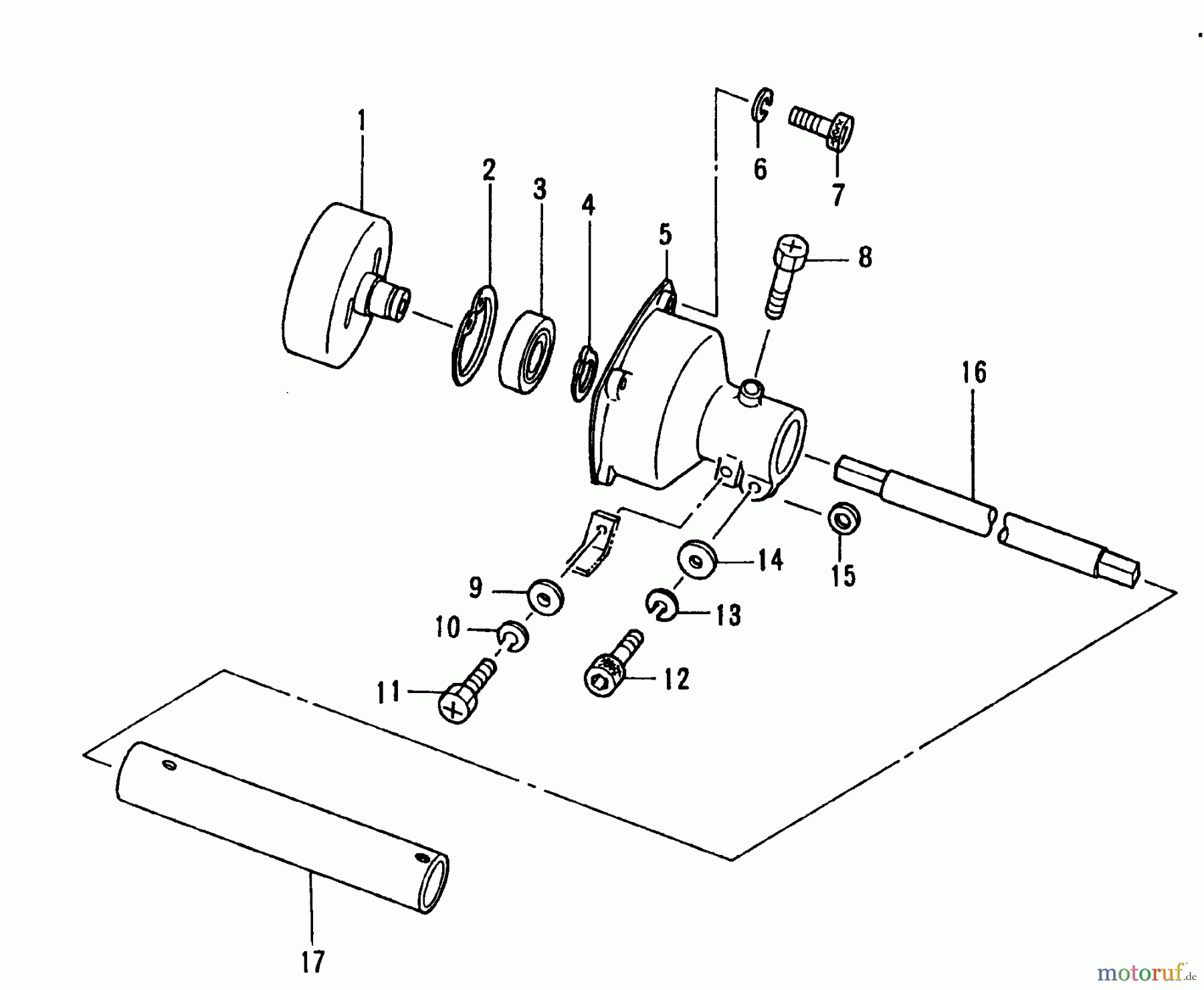 Tanaka Kantenschneider TLE-600 - Tanaka Walk-Behind Edger Clutch Housing & Drive Shaft