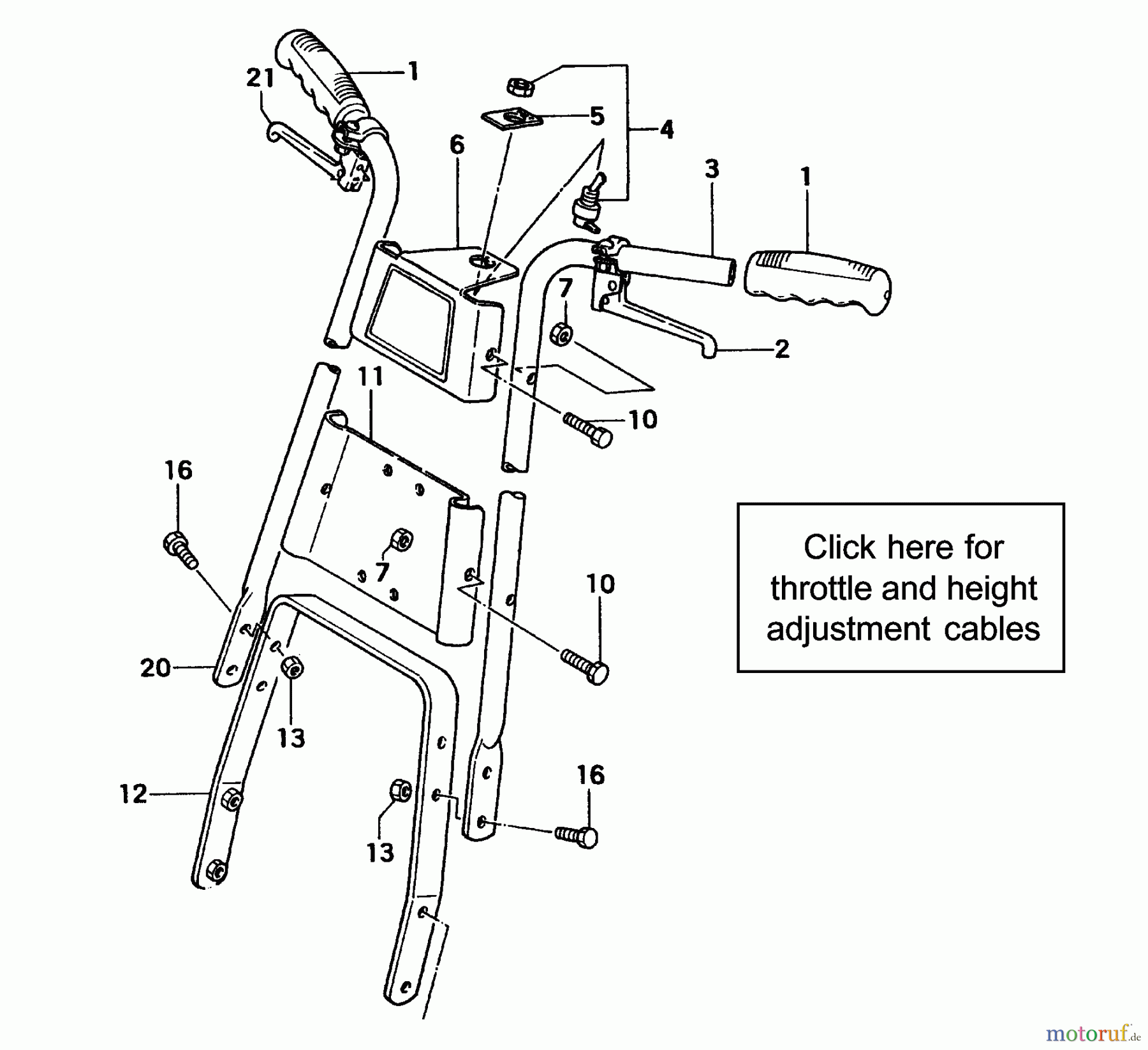 Tanaka Kantenschneider TLE-600 - Tanaka Walk-Behind Edger Handles & Levers