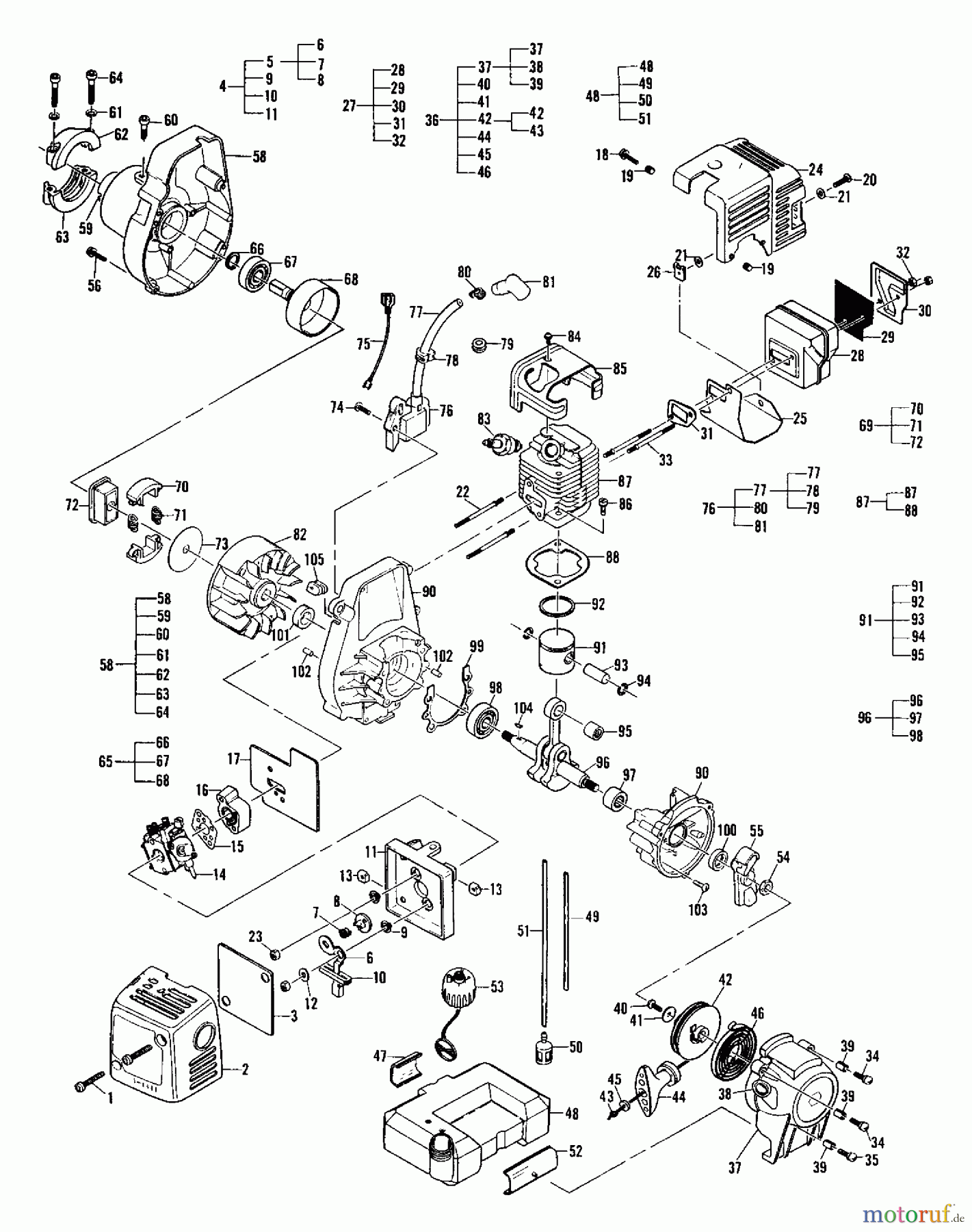 Tanaka Kantenschneider TPE-2110 - Tanaka Portable Edger Engine Assembly
