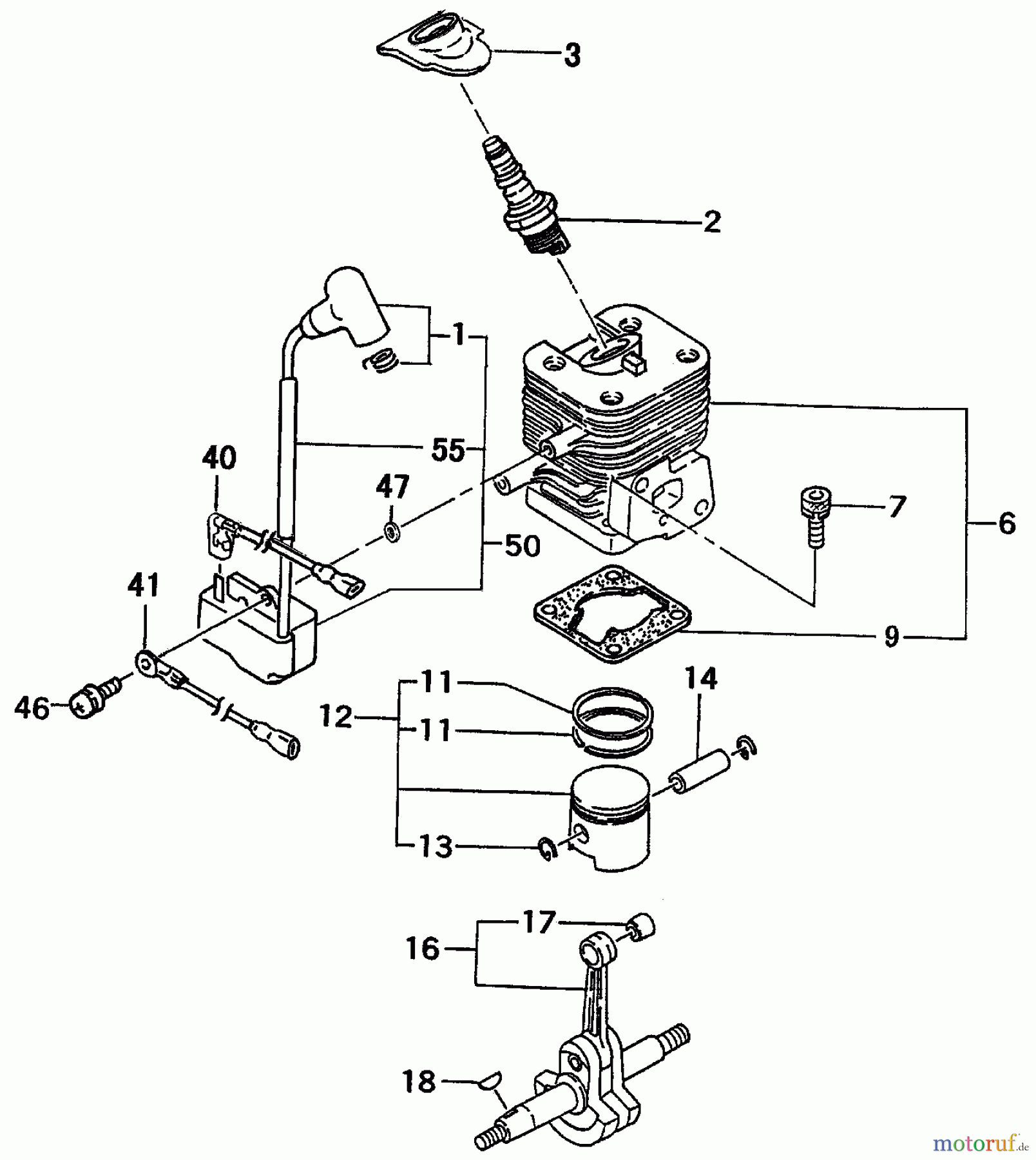  Tanaka Kantenschneider TPE-270PF - Tanaka Portable Edger Engine / Cylinder, Piston, Crankshaft