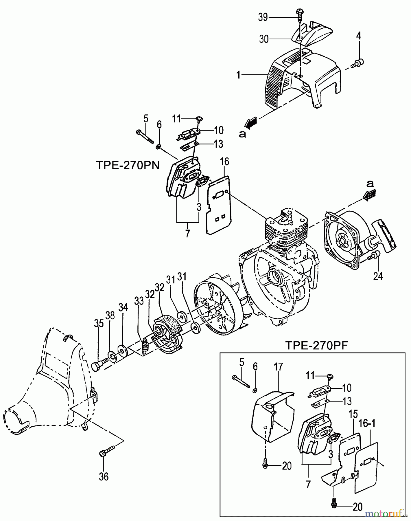 Tanaka Kantenschneider TPE-270PF - Tanaka Portable Edger Muffler, Clutch, Cover