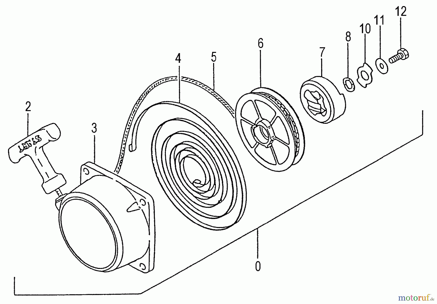 Tanaka Motoren PF-2600 - Tanaka Utility / Scooter Engine Recoil Starter