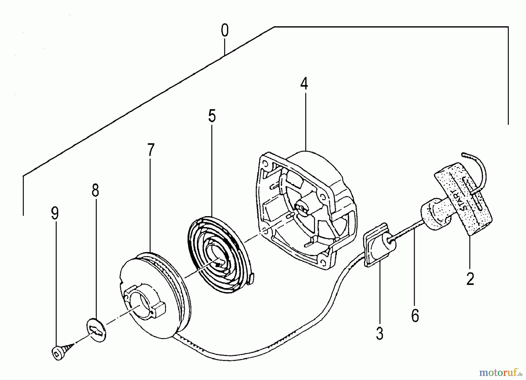 Tanaka Motoren PF-3000 - Tanaka Utility / Scooter Engine Recoil Starter
