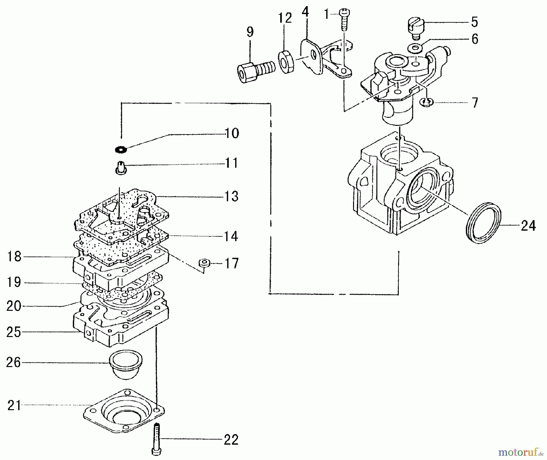 Tanaka Motoren PF-4010 - Tanaka Utility / Scooter Engine W/O Fuel Tank Carburetor