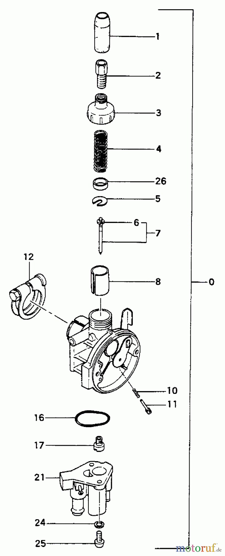 Tanaka Motoren QBM-23N - Tanaka Bicycle Engine Carburetor