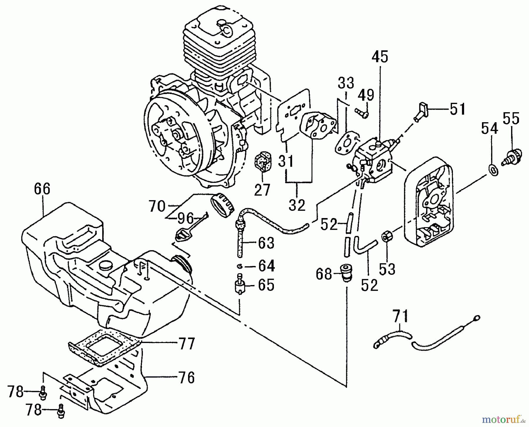 Tanaka Motoren TC-4700 - Tanaka Utility / Scooter Engine Fuel System