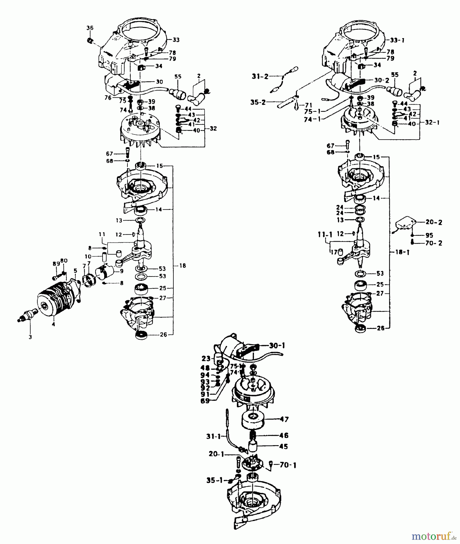 Tanaka Botsmotoren TOB-120 - Tanaka 1.2HP Outboard Motor Cylinder, Piston, Crankshaft, Magneto, Ignition