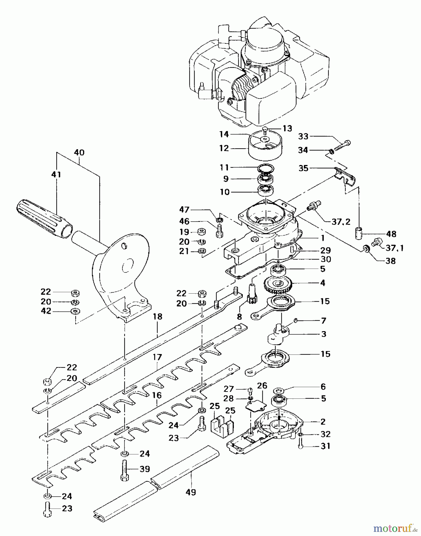 Tanaka Heckenscheeren THT-162 - Tanaka Hedge Trimmer Gear Case & Cutter