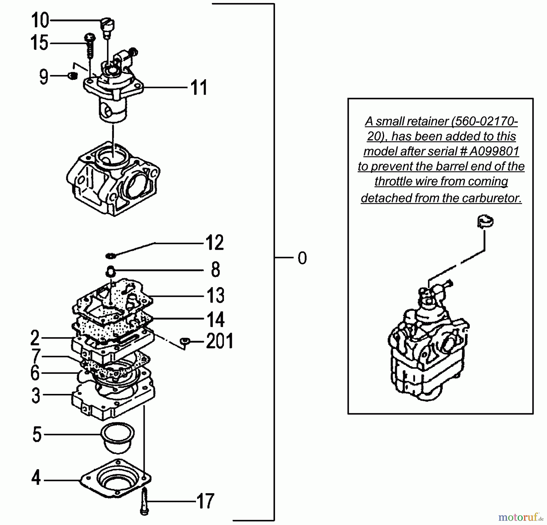 Tanaka Heckenscheeren THT-2000 - Tanaka Hedge Trimmer Carburetor